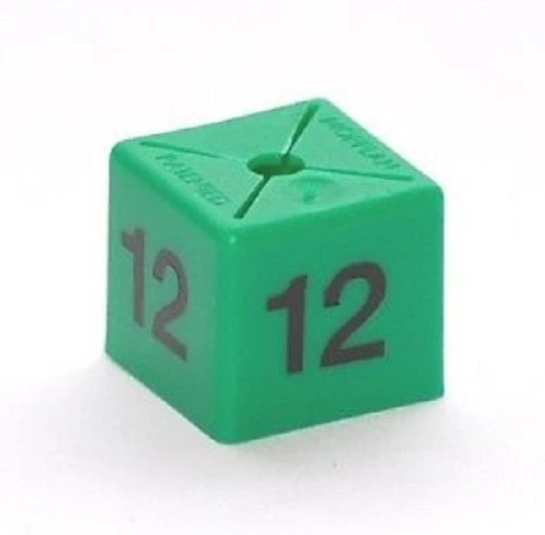 THE SHOPFITTINGS SHOP SIZE 12 Size cube markers BAG OF 50 CUBES GREEN for Metal Plastic Coat Hangers