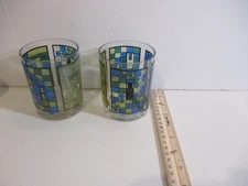 2- Norma Jean Wright Original Motherboard Geometric Microchip Glasses 1970s