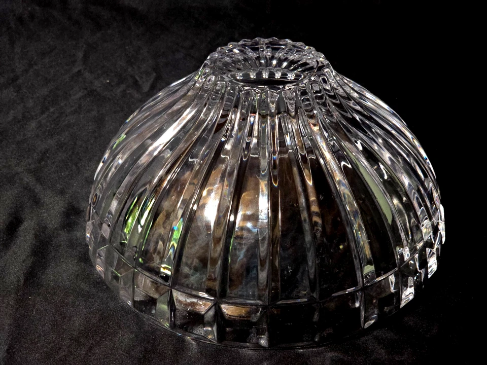 Cuenco para servir vintage MIKASA Giftware 8,25" cristal REFLEJOS patrón cuadrado Foto 4 de 4