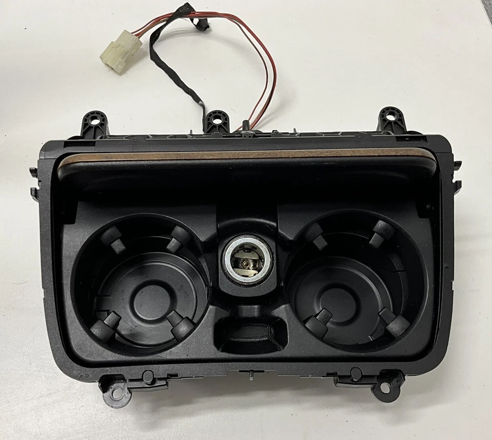 2012 BMW 528XI Center Console Drink Cupholder Storage Wood Trim 51169206401 OEM - Image 2 of 4