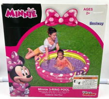 Disney Junior Minnie Mouse 3-Ring Pool 48" x 48" x 9.8" Ages 2  Up NEW
