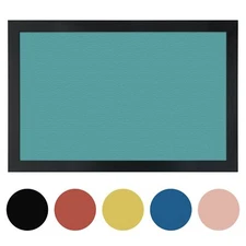 ArtToFrames Custom Cork Bulletin Board Solid Colors Framed in Satin Black