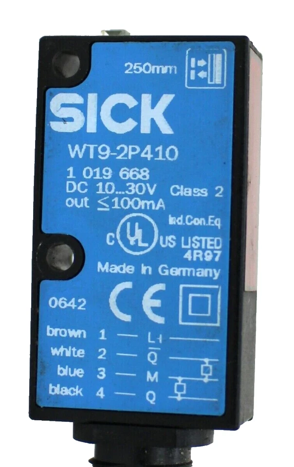 Sick WT9-2P410 Photoelectric Switch 10-30V Infrared 30-250mm PNP M12 - Image 3 of 4