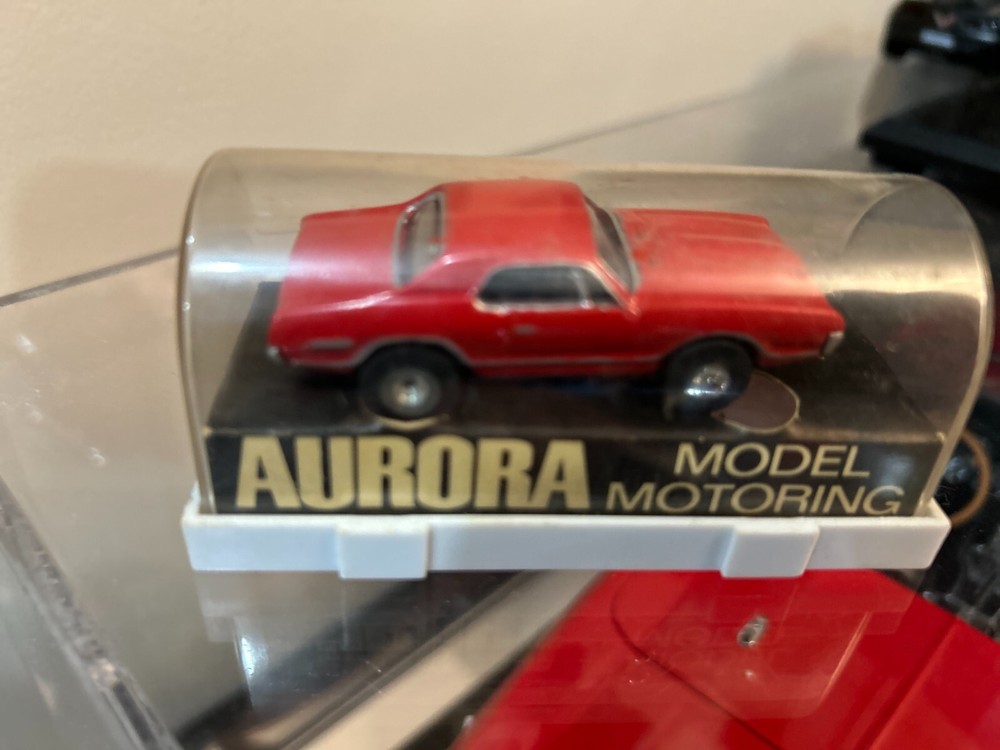 Aurora Thunderjet Tjet  MERCURY COUGAR RED HO Slot Car  and cobra car