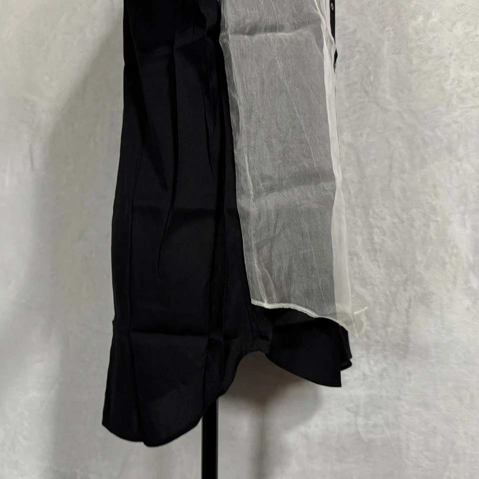 Artelier Nicole Miller Silk Blouse Top Size XS Long Sleeve Button Down Oversized - Image 4 of 4