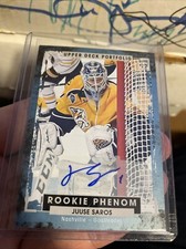 Juuse Saros 2015-16 Ud Portfolio Rookie Phenom Autograph Rc