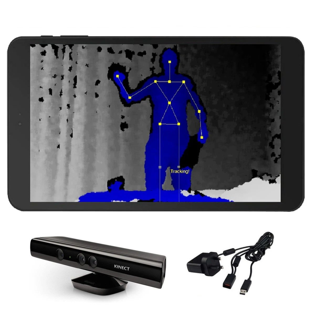 xBox 360 Kinect Sensor & Tablet & Cables Kit Windows SLS Camera Ghost  Hunting