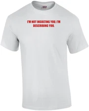 I'M NOT INSULTING YOU. I'M DESCRIBING YOU. Shirt