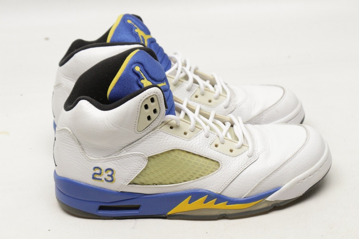 シューズ(男性用) NIKE AIR JORDAN 5 LANEY JSP US 9 100% Authentic Mens Air Jordan 5 Retro JSP Laney Varsity