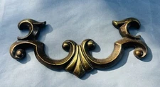 Antique Hardware Mid CenturyModern French Provincial Drawer Pull Brass 5”centers