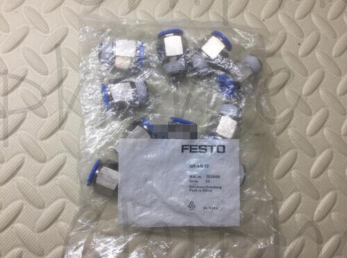 10PCS/1bag Festo QS-3/8-12 153009 Fittings New Free Shipping QS3/812 - Picture 1 of 1
