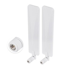 2pcs Bingfu 4G LTE SMA Male Antenna White for 4G LTE Wireless CPE Router Hotspot