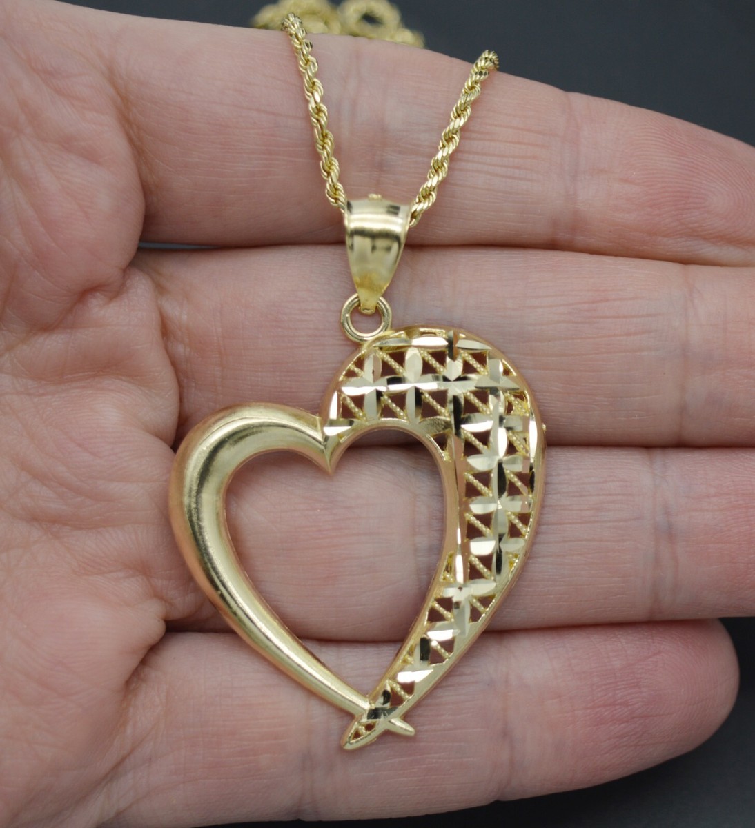 Kreuz Kette Herren Gold 10K Massivgelb Gold Ankh Kreuz Anhänger - Diamantschliff, Für Männer & Frauen Ägyptisches Kreuz Anhänger