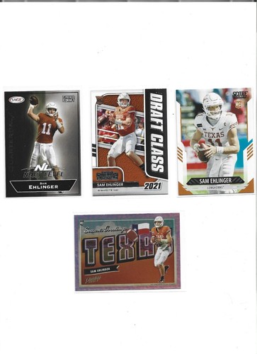 SAM EHLINGER LOT (4) SAGE DRAFT, SEASONS GREETINGS, SCORE RC, 2021 DRAFT CLASS