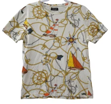 Zara Man Nautical Sailing All Over Print Shirt Small White ***SeeDescription