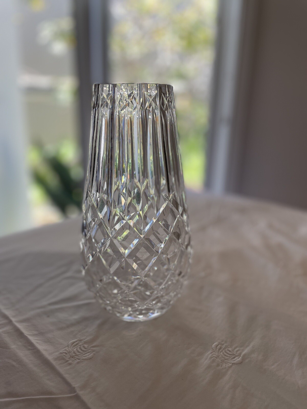 Vintage Waterford Crystal Flower Vase 9" eBay