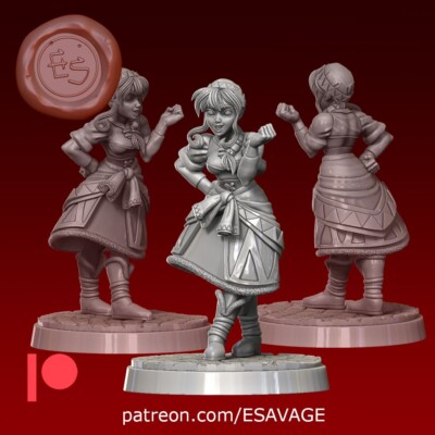 Luna Lunar Silver Star Story Fantasy Miniature 5E Anime Figure Pathfinder TTRPG