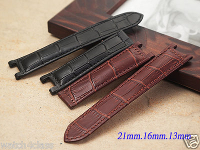 16mm 13mm 21mm Genuine leather Band Strap bracelet fits Cartier Pasha lady 