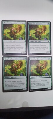 MTG Three Tree Rootweaver X 4 - Common, NM/M