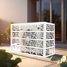 Air Conditioner Fence for Outdoor Units, Metal Privacy Fence Cover for Outside