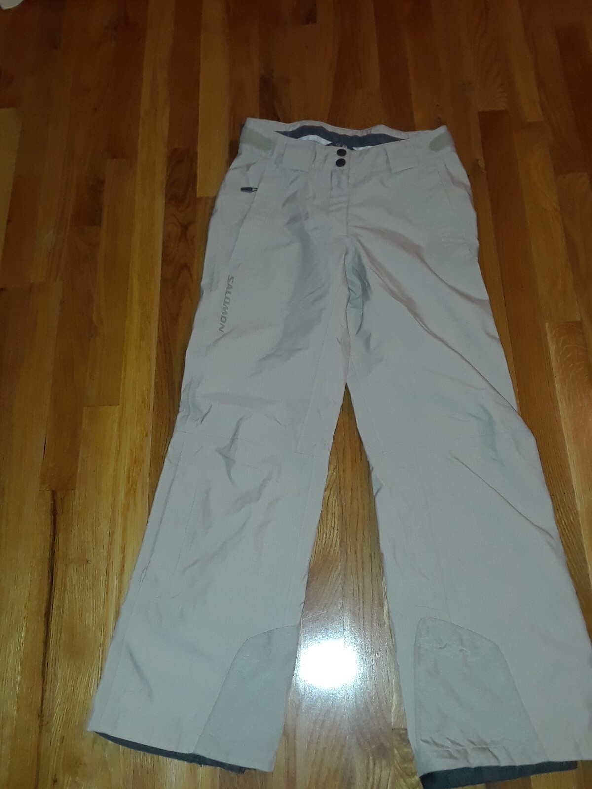 Pantaloni da neve donna Salomon beige kaki snowboard sci taglia 8