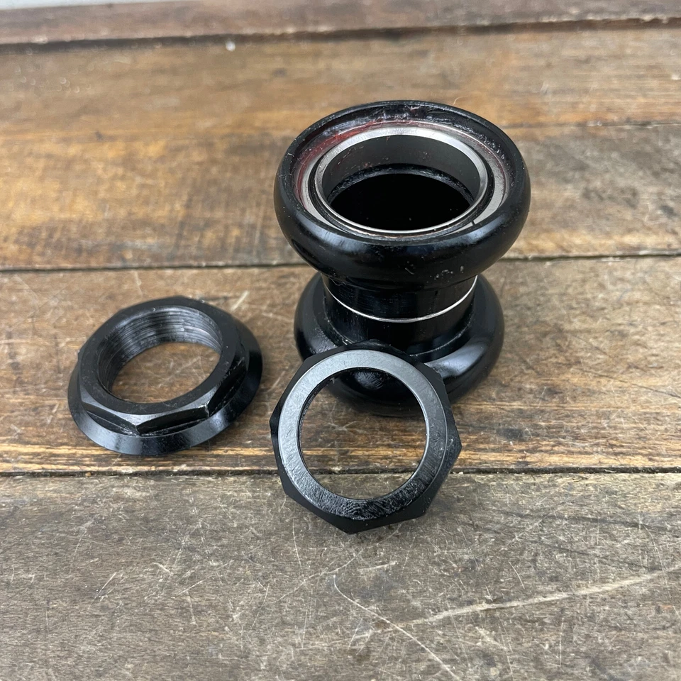 Vintage Chris King No Logo Headset 1 in Early 2 Nut  30.2 1 inch 1" Black Alloy - Image 3 of 4