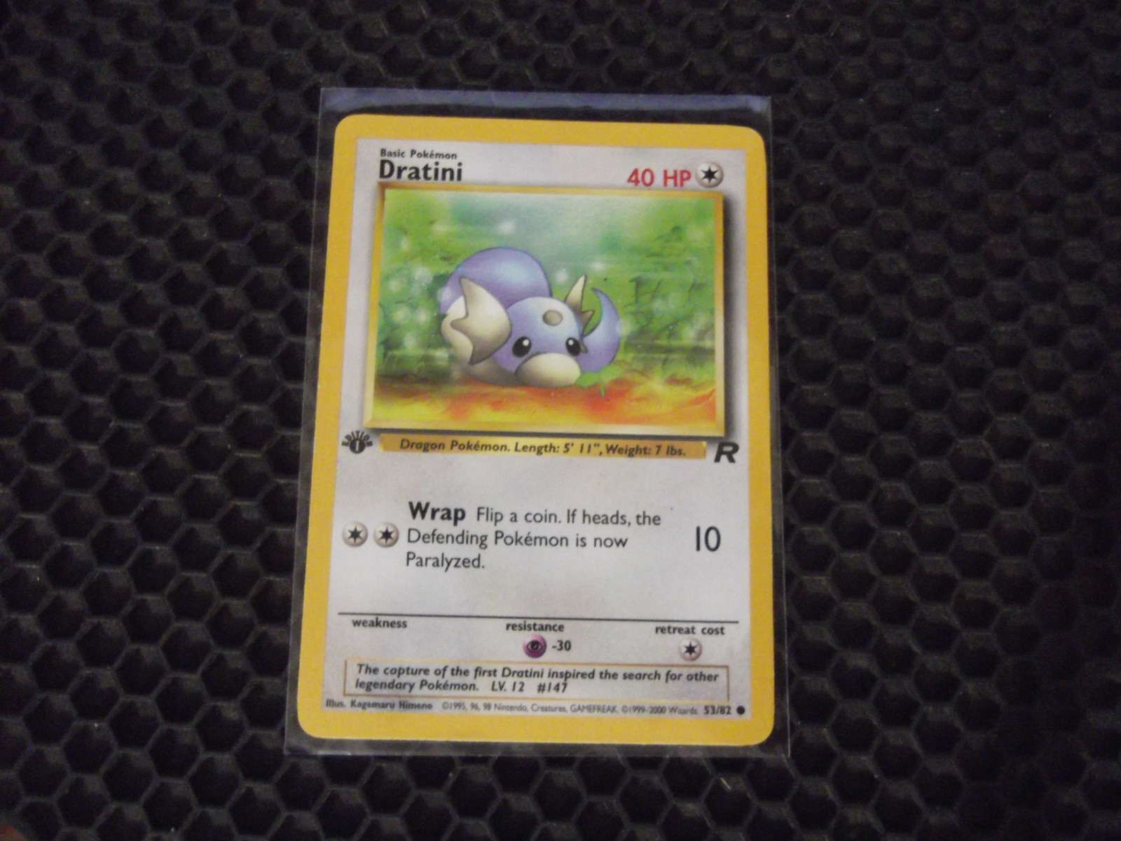 Pokemon TCG WOTC Team Rocket DRATINI NON- Holo Rare Card 53/82 LP