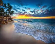 TUMOVO Adult Paint by Number - Caribbean Beach Paint by Numbers for Adults Begin