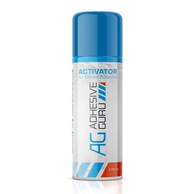 Adhesive Guru CA Glue Accelerator Spray (3.38 fl oz) Aerosol Activator for Su...