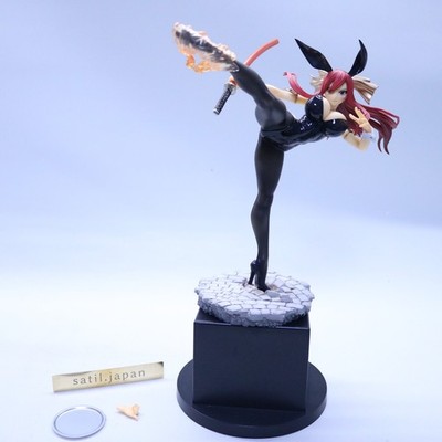[NO BOX] FAIRY TAIL Erza Scarlet High Kick ver. Black Bunny 1/6 Complete Figure