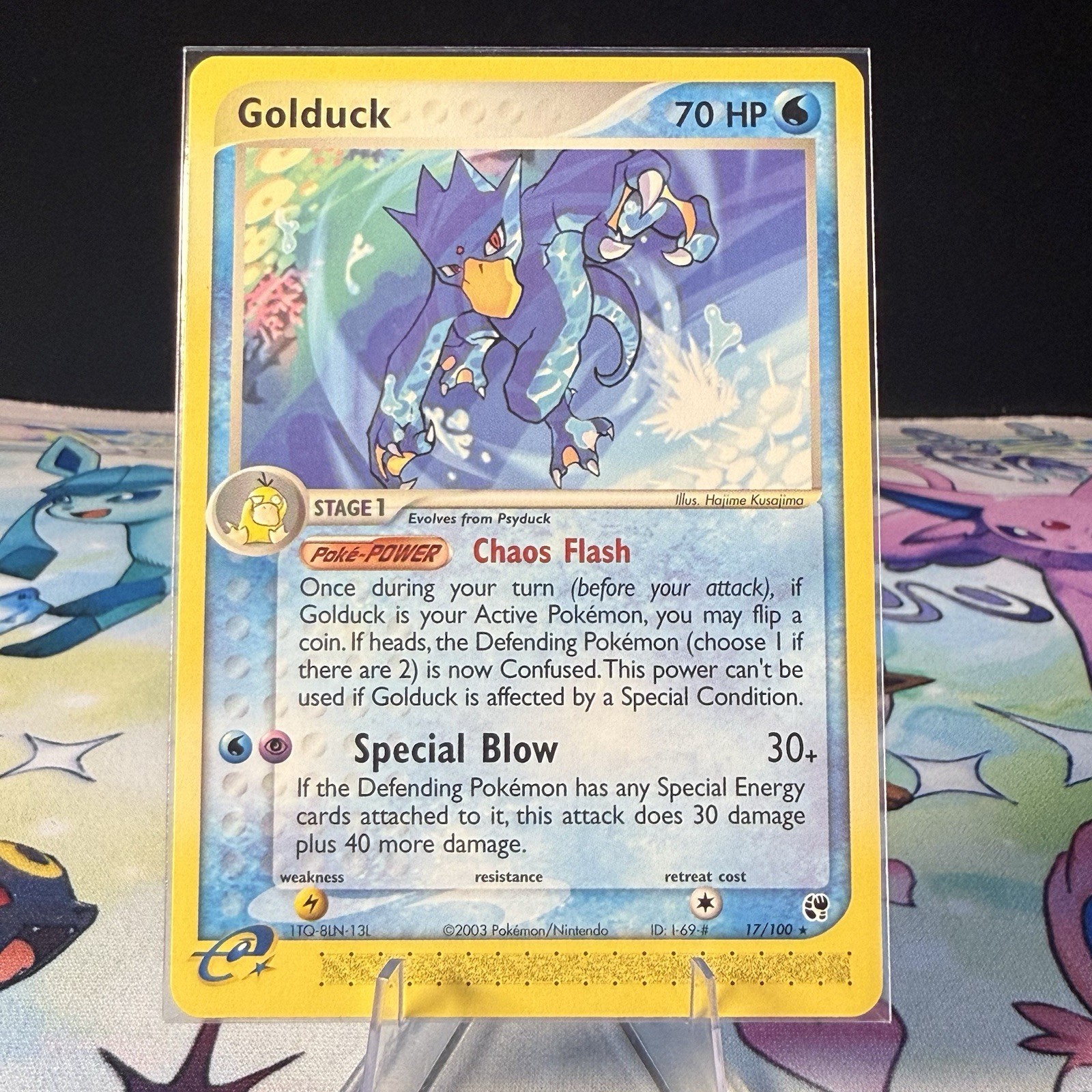 Golduck 17/100 EX Sandstorm NM Pokemon Card 2003