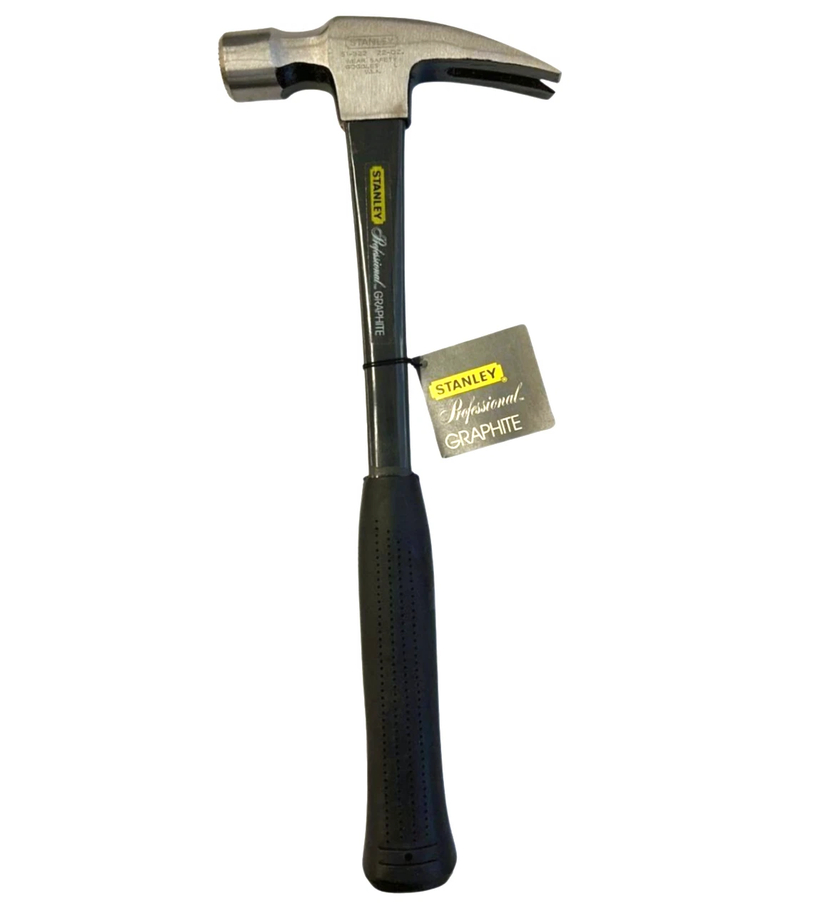 VINTAGE NOS STANLEY PROFESSIONAL 51-322 22 OZ Claw Hammer Graphite USA