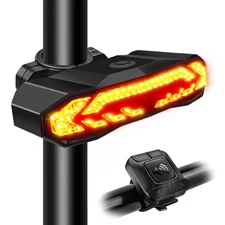 Ultra-Bright Bike Tail Light Turn Signals/Auto Brake USB Rechargeable Waterproof