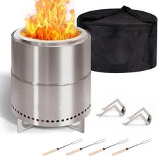 Large Smokeless-fire-pit Outdoor Stainless-Steel-Firepit Portable Solo Fire Pits