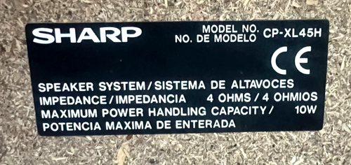 Sharp XL-MP45 Micro Component System Tuner Aux Tape CD-MP3 con FB, miniinstalación - Imagen 5 de 5