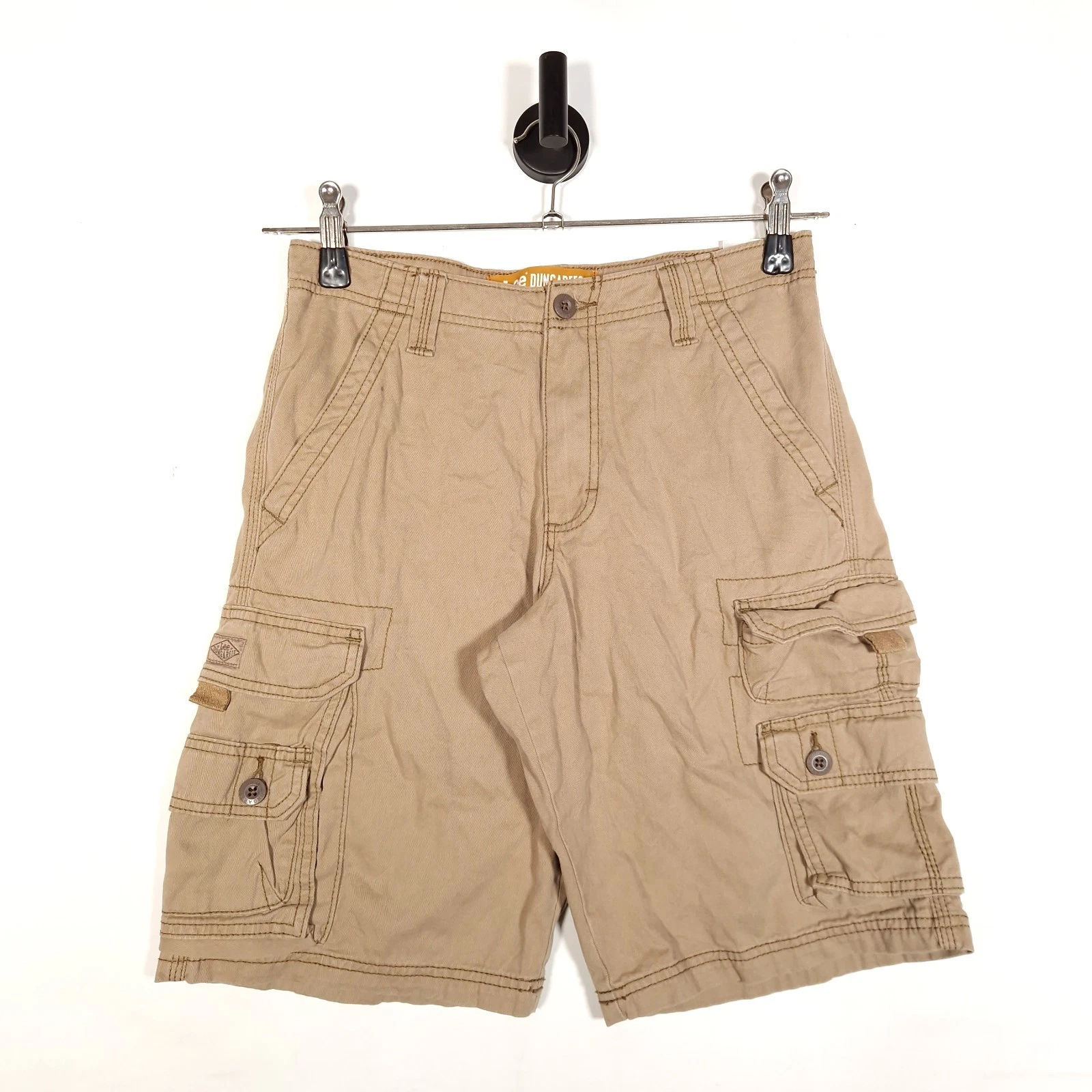 LEE Cargo Shorts Size W29 Men's Tan 100% Cotton Utility Combat Summer