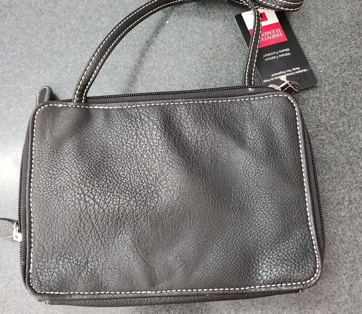 NWT MUNDI Crossbody Bag Faux Leather Small Purse Black  2015