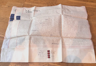 ANTIQUE INDENTURE 1842 MORTGAGE DOCUMENT MALPAS SHALLARD OMBERSLEY WORCESTER