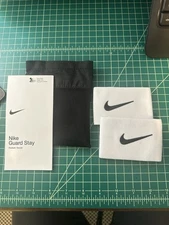 NIKE Guard Stay Band Adult Unisex White/Blk Soccer Football Shinguards Strap NEW