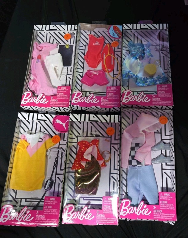 Lot Of 6 Barbie Clothes Puma Branded Outfit For Barbie Doll 