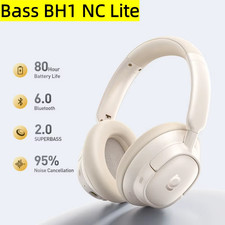 Bass EH10 NC Wireless Headphones Bluetooth 6.0 Noise Canceling 45Db over Ear Hea