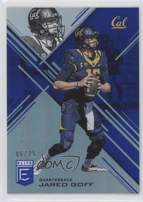 2017 Panini Elite Draft Picks Aspirations Blue 6/25 Jared Goff #46 o7m