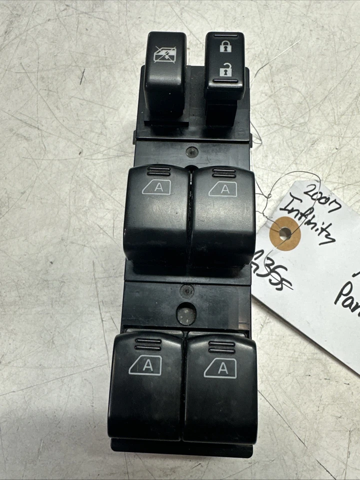 07 13 Interruptor de bloqueo de ventana eléctrica para controlador Infiniti G25 G35 G37 OEM 25401JK40A Foto 3 de 4