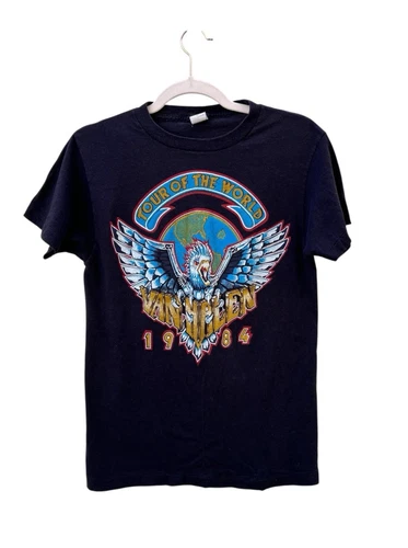 Van Halen True Vintage Tour of the World Eagle Print Ch 1980s vintage concert t-shirt, vintage, size L, single stitch, B+ condition