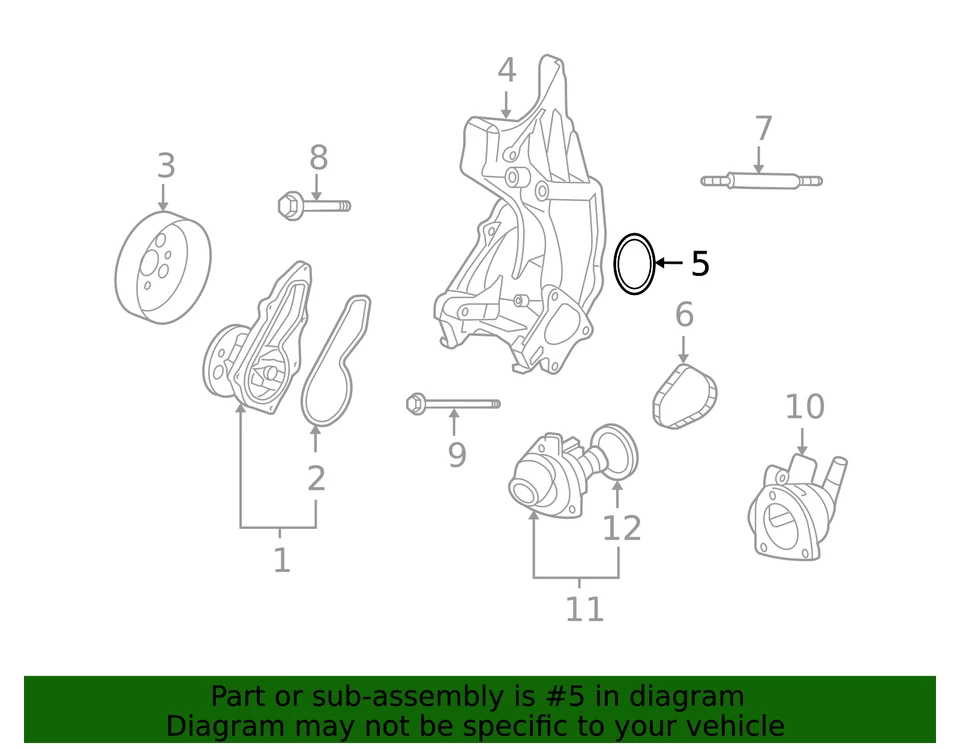 Junta tórica genuina de la carcasa de la bomba de agua del motor Honda 19322-PCX-003 Foto 3 de 3