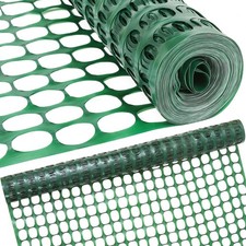 Temporary Fence 4x100ft Green Plastic Mesh Roll Safety Netting Garden Yard.