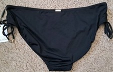 Calvin Klein NWT 60 Black Bikini Bottoms 4 Way Stretch UV Protect 50 Women's XL