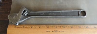 10'' MAC TOOLS ADJUSTABLE WRENCH AJB-10C, BLACK FINISH, USA MADE, NICE CONDITION