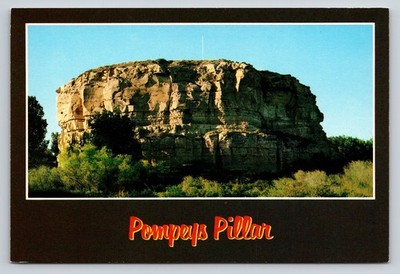 Pompeys Pillar Montana Lewis & Clark Historic Landmark Chrome Postcard