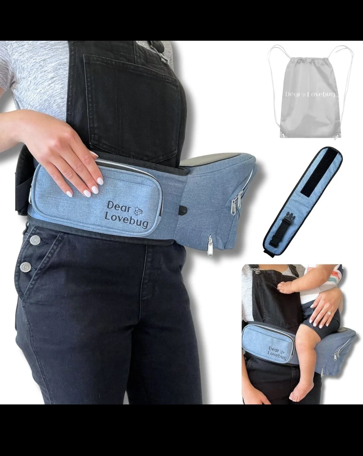 Baby Hip Carrier, Toddler Hip Carrier, DEAR LOVEBUG Hip Carrier for Baby